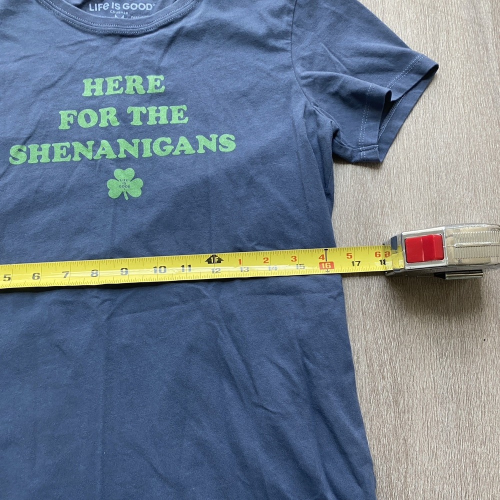 Life Is Good Navy Blue And Green Short‎ Sleeve Tea Men's Size Medium Funny - Picture 7 of 7